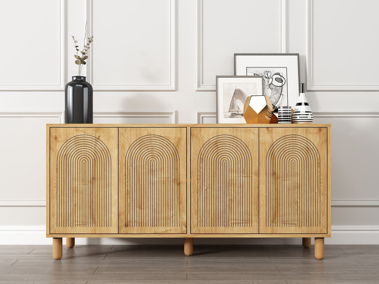 Consola, Hanah Home, Doresta, 150x73x36 cm, PAL, Maro - imagine 7